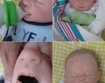 OPEN MOUTH reborn, Hold full pacifier,Faux formula bottle, ready to ship, reborn baby boy, reborn boy