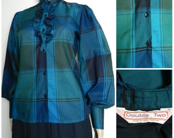 Back to School Tartan Ruffle Shirt - 2 Colors