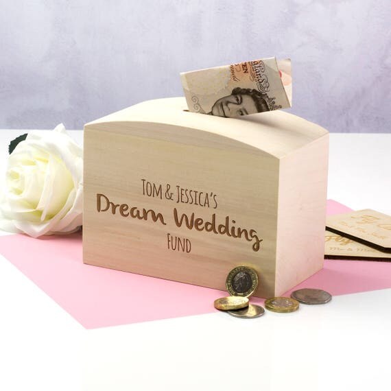 Wedding Money Box Wedding Fund Personalised Money Box