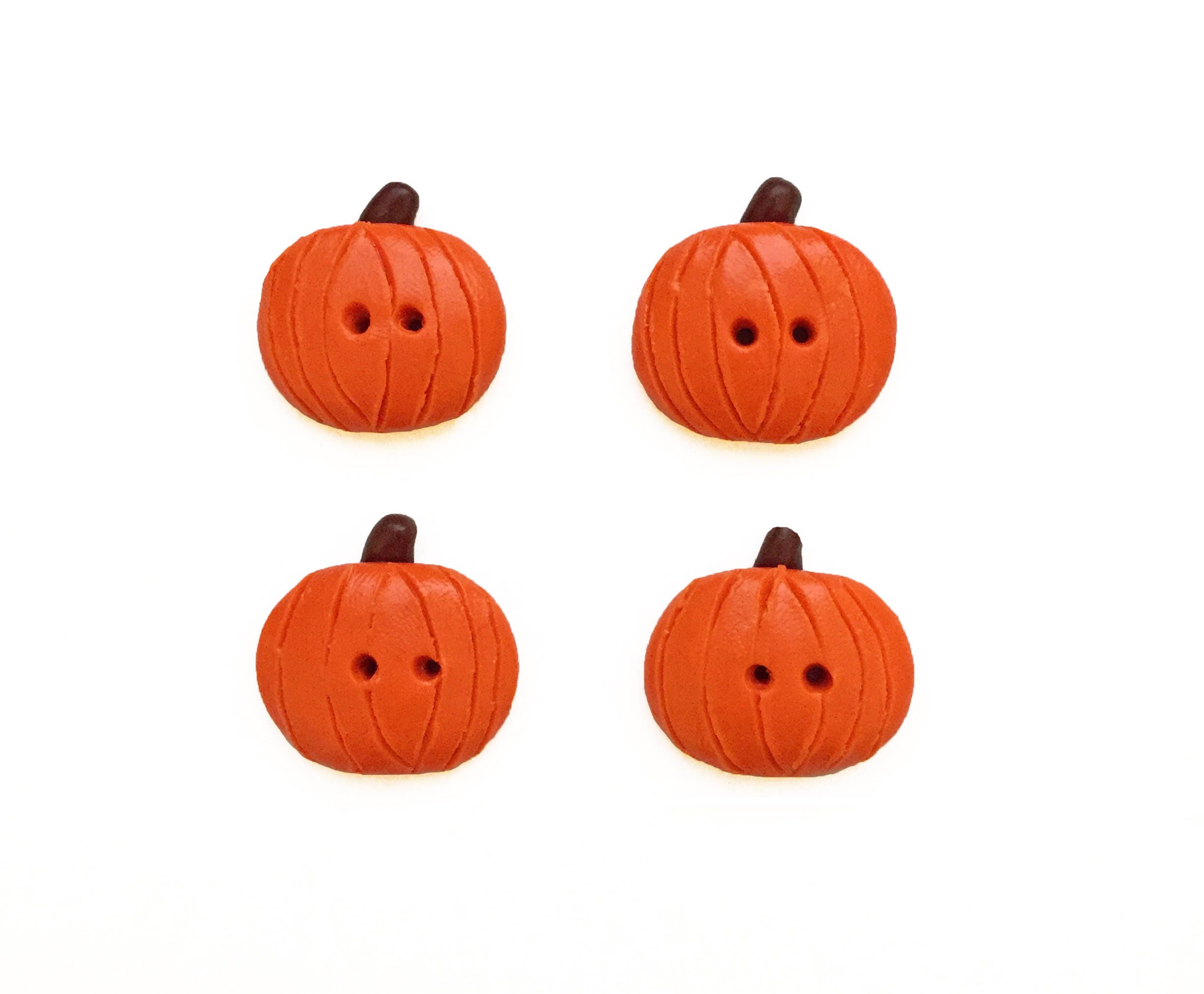 Pumpkin Buttons Halloween Buttons Polymer Clay Buttons
