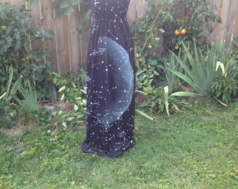 Constellation Outer Space Star Map of the Heavens and Moon Astronomy Maxi Dress