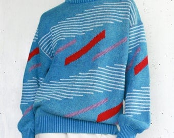 Funky 80's Geometric Sweater