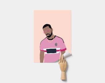 Drake Juventus Poster. More Life Drake Minimal Poster. Print.