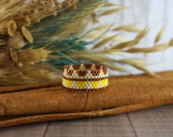 Midi rings Dainty rings Crown ring Copper ring Round band ring Copper jewelry Wrapped ring Textured ring Beaded ring Gift|For|Sister