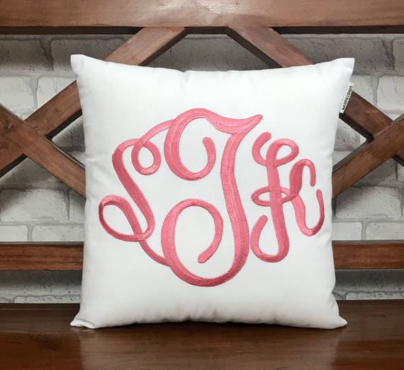 30 Sale Monogram Pillow Gold Monogram Decorative Pillow
