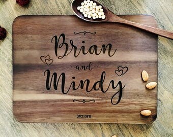 Personalized Cutting Board Personalized Custom Cutting Board Wedding Gift Cutting Board Engraved Cutting Board Anniversary Cutting Board #04