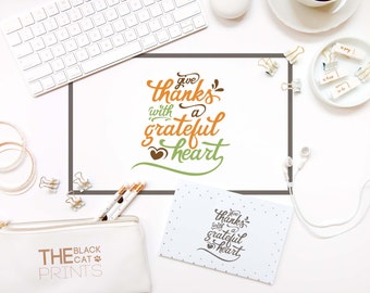 Give Thanks svg Cuttable file Cricut svg design Thanksgiving svg for cut Fall svg Sayings cutting file Iron on file T-shirt design Heart DXF