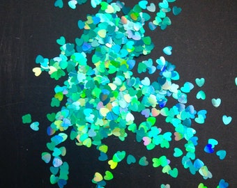 loose glitters, turquoise heart glitter, love glitter, heart shaped 3mm, holo glitter,face glitter,face gems,face glitter chunky,holographic