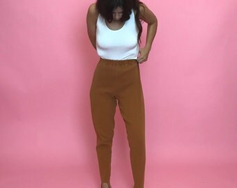 Ribbed knit high waisted stirrup pants S/M