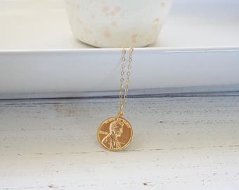 necklace heaven pennies penny locket personalized