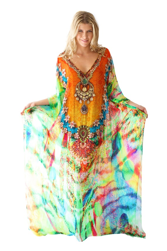 Dress kaftan womens dress beach kaftan plus size clothing