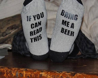 If You Can Read This Bring Me Wine or Beer Socks