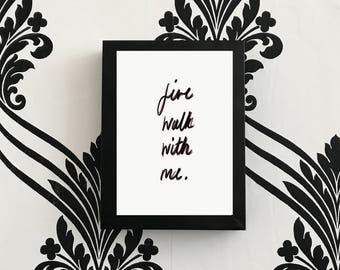 Fire Walk With Me Twin Peaks A4 Printable