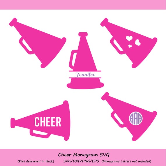 Download Cheer Megaphone SVG Cut Files Cheer Monogram Svg Megaphone