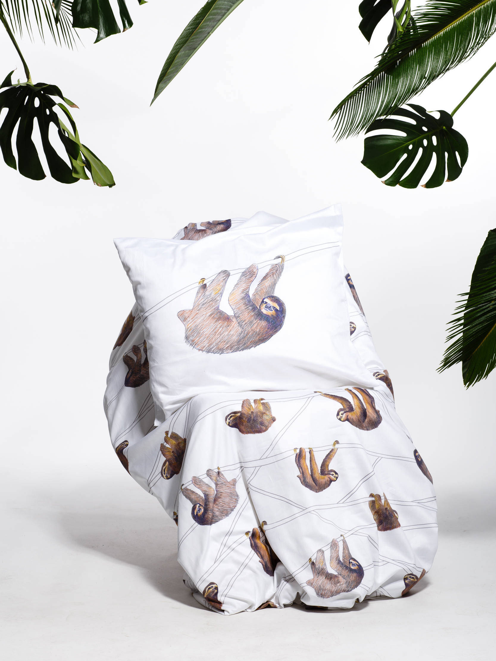 Handmade sloth single bedding sloth duvet cover sloth