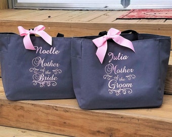 Personalized Tote Bag Mother of the Bride Mother of the Groom Monogrammed Wedding Bags