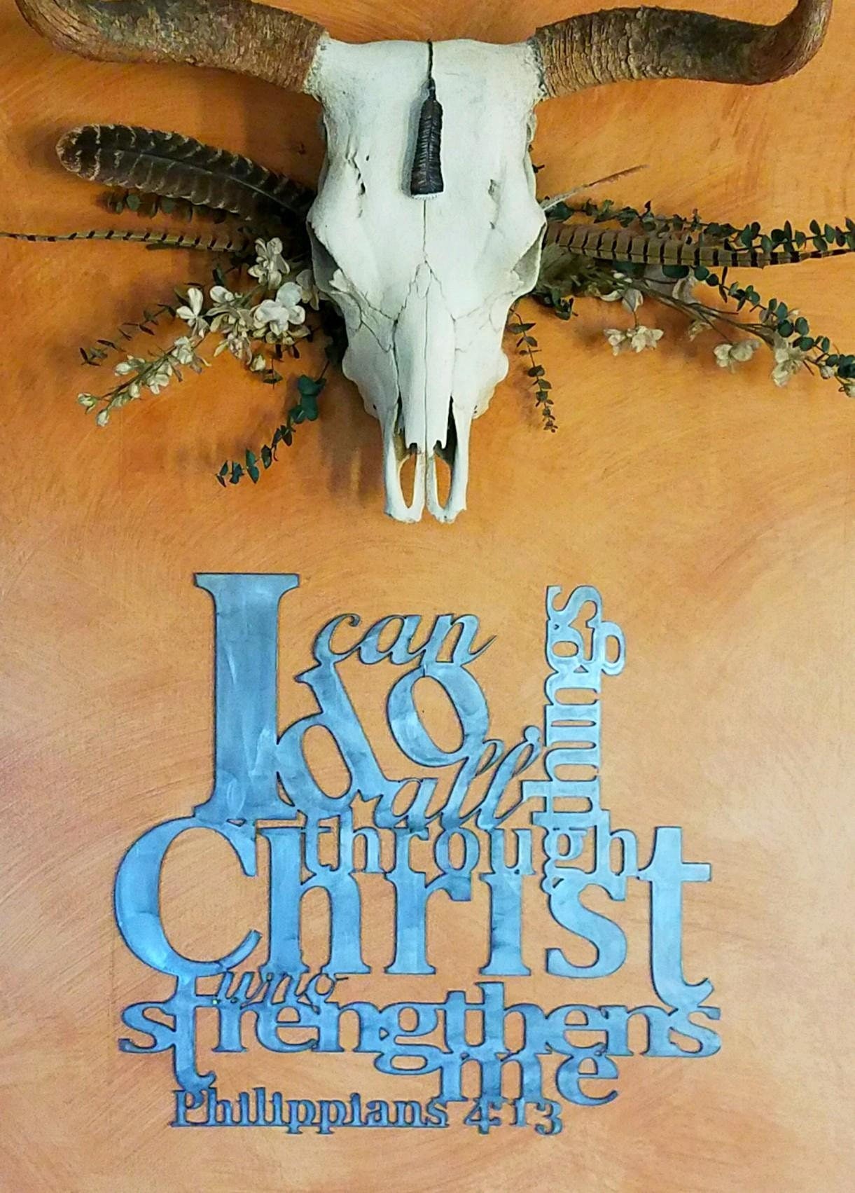 Metal scripture Wall Art Philippians 413Philippians Bible