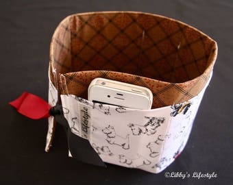 Scotty Dog handbag organiser. Handmade.