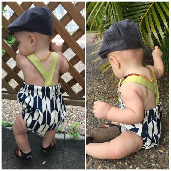 Little Boy Romper Easy PDF Pattern Unisex newborn 3T Instant