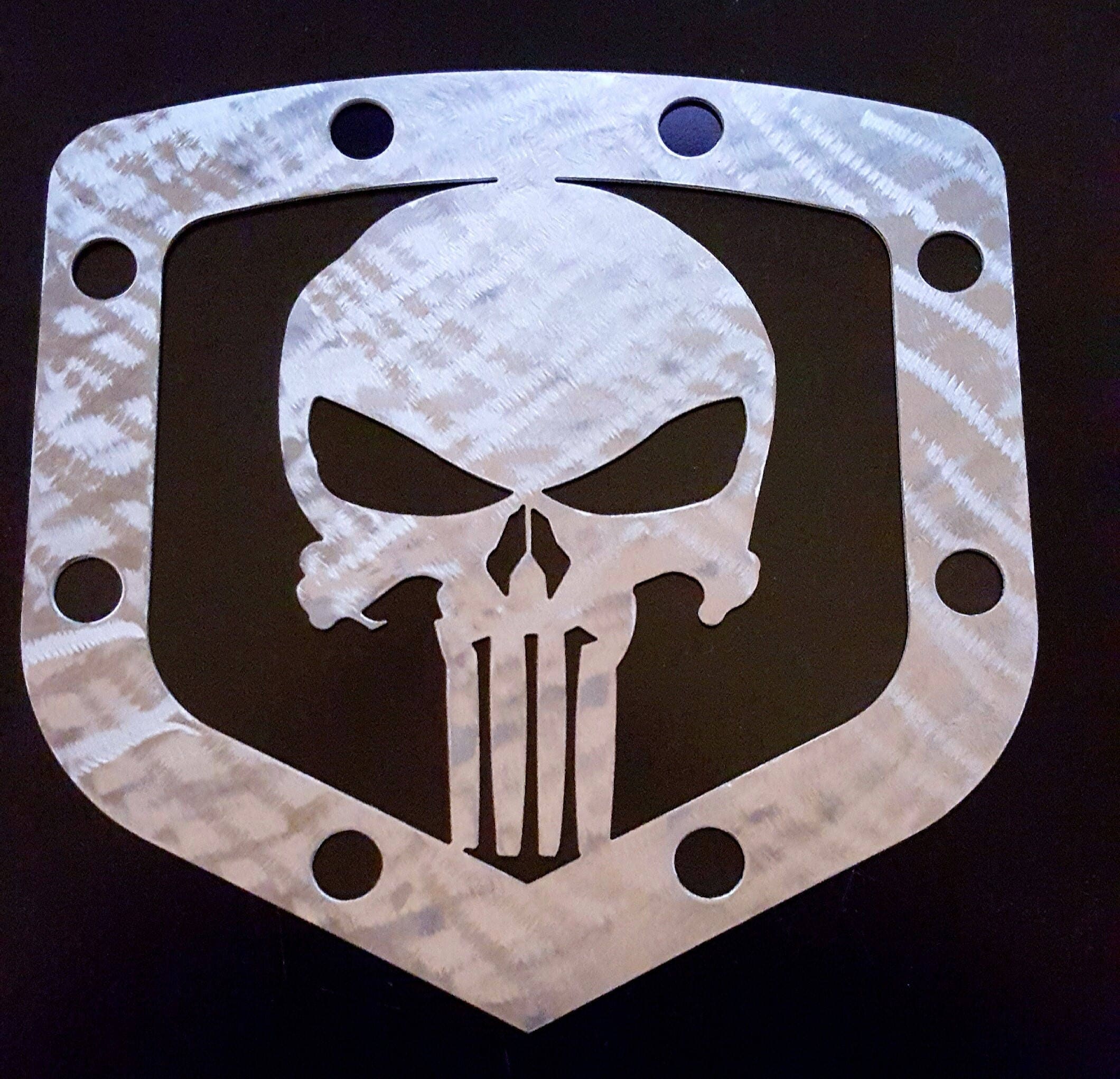Punisher Emblem Grinded Shield Design