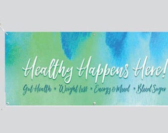 Healthy Happens Here - BLUE 2.5' x 6' - DIGITAL FILE