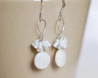 Pearl cloud - 925 Sterling Silver earrings