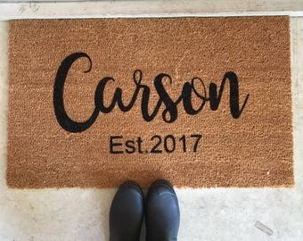 Last Name Doormat | Doormat | Wedding Gift | Personalized Doormat | Newlywed Gift | Custom Doormat | Bridal Shower Gift | Housewarming Gift