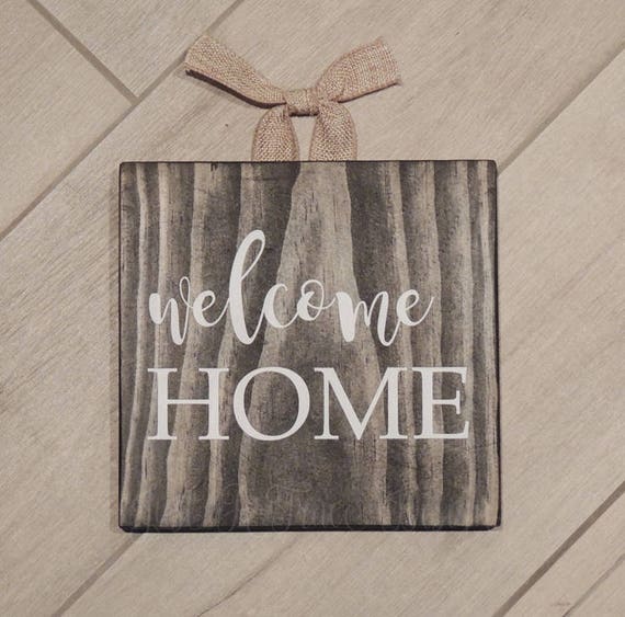 Welcome Home Sign Custom Wooden Sign Wall Decor Hand