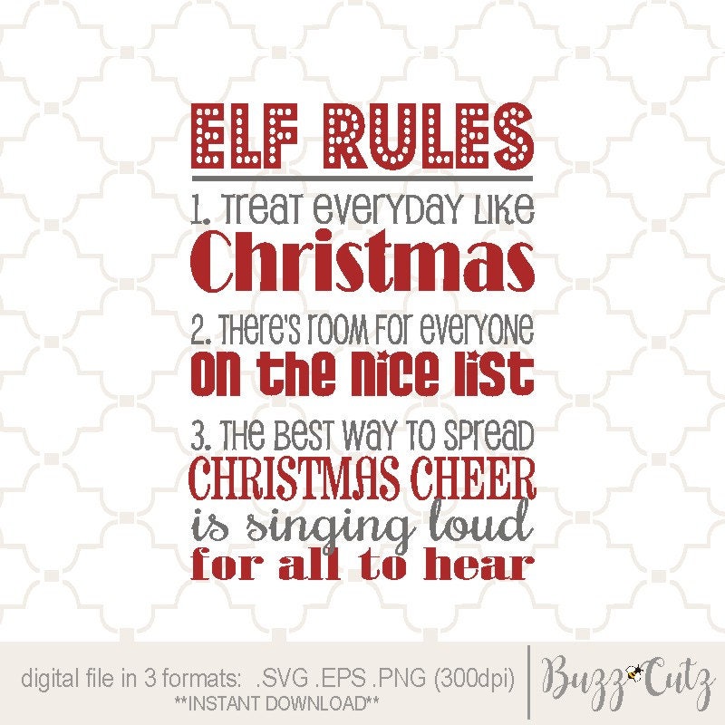 Elf Rules Printable Printable Word Searches