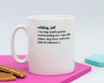 ON SALE Custom Mug - Dictionary Definition Mug - Personalised Mug - Birthday Gift - Office Gift - Literary Gift - Book Lover Gift - Gift For