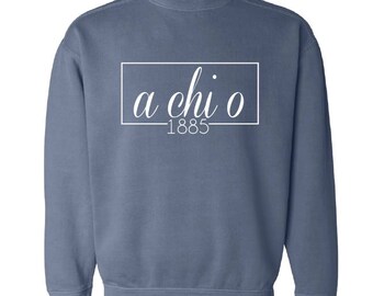 Alpha Chi Omega // A Chi O // Sorority Comfort Color Sweatshirt (Coneria) // Choose Your Color