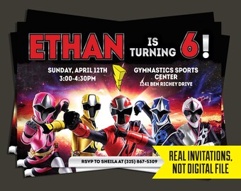 Power Rangers Invitation - Power Rangers Birthday Invitation