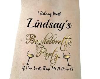 Bachelorette tattoos bridesmaid tattoo bachelorette party tattoo temporary tattoo gold tattoos