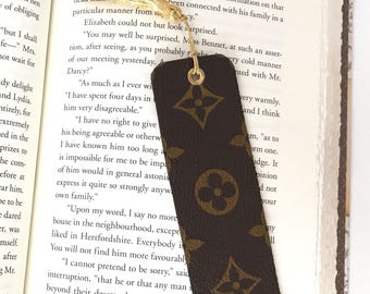 Louis Vuitton Bookmark made with Upcycled Authentic Canvas
