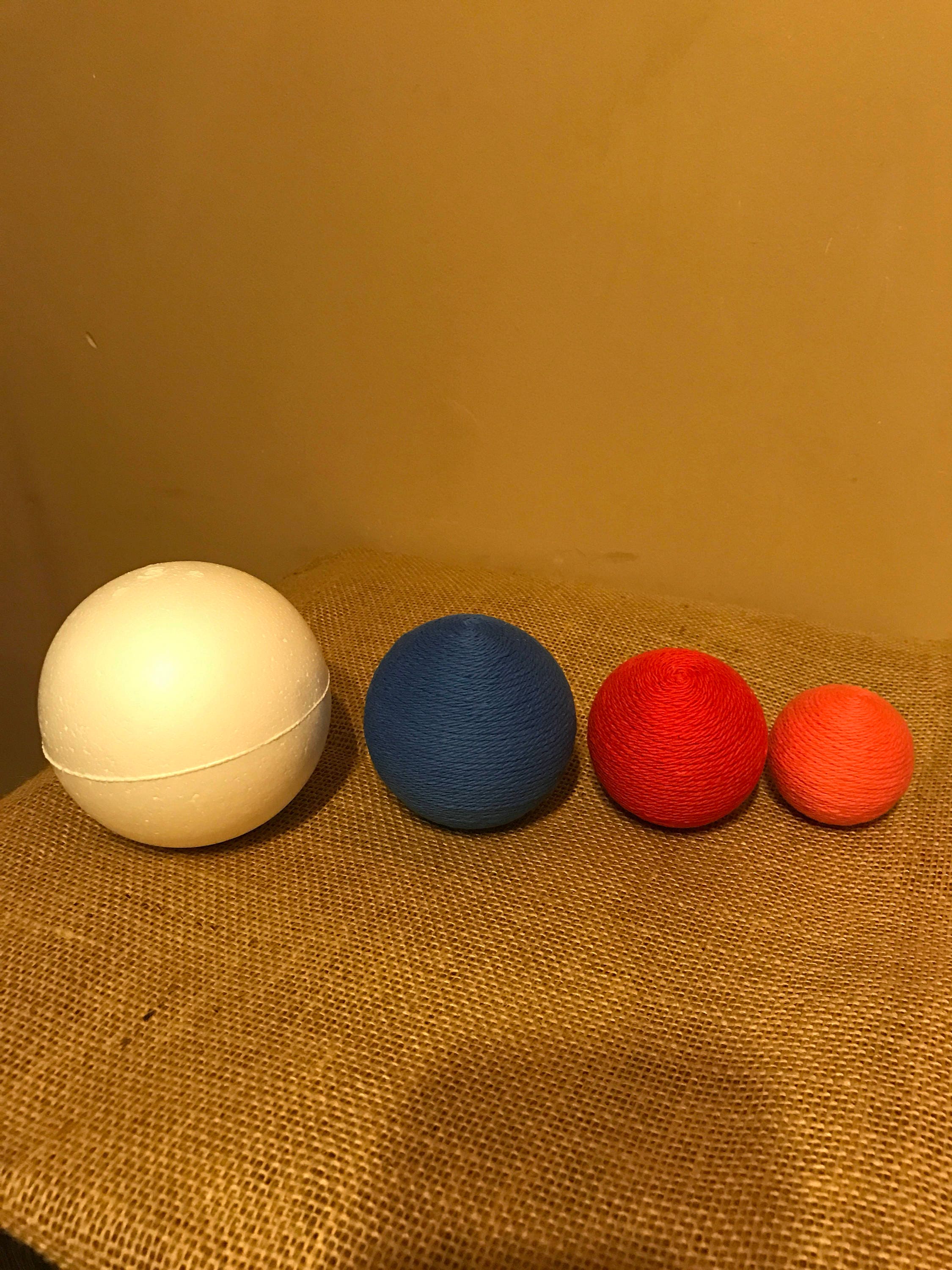 Set of 5 Coral Teal and White Decorative Balls Vase Fillers