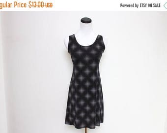 25% OFF VTG 90s Black Optical Illusion White Cybergoth Rave Kid Mini Dress XS/S