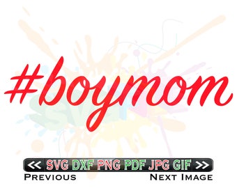 Boy Mom SVG Files for Cutting Hashtag Cricut Boymom Designs - SVG Files for Silhouette - Instant Download