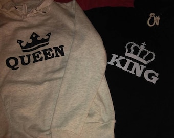 King and Queen Sweatshirt Set Perfect Couples Shirts 426