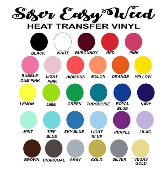 Siser EasyWeed HTV HTV Heat Transfer Vinyl Siser Easy Weed