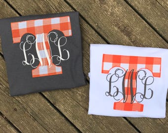 Tennessee Vols Shirt - Tennessee Shirt - University of Tennessee - Football shirt - Power T Shirt - Monogram Tennessee - Gifts For Her