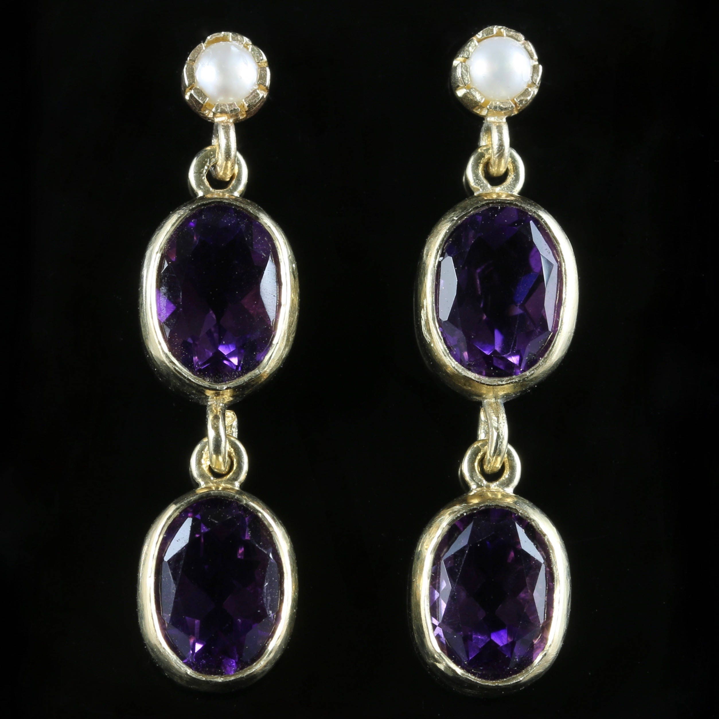 Amethyst pearl earrings Clearance