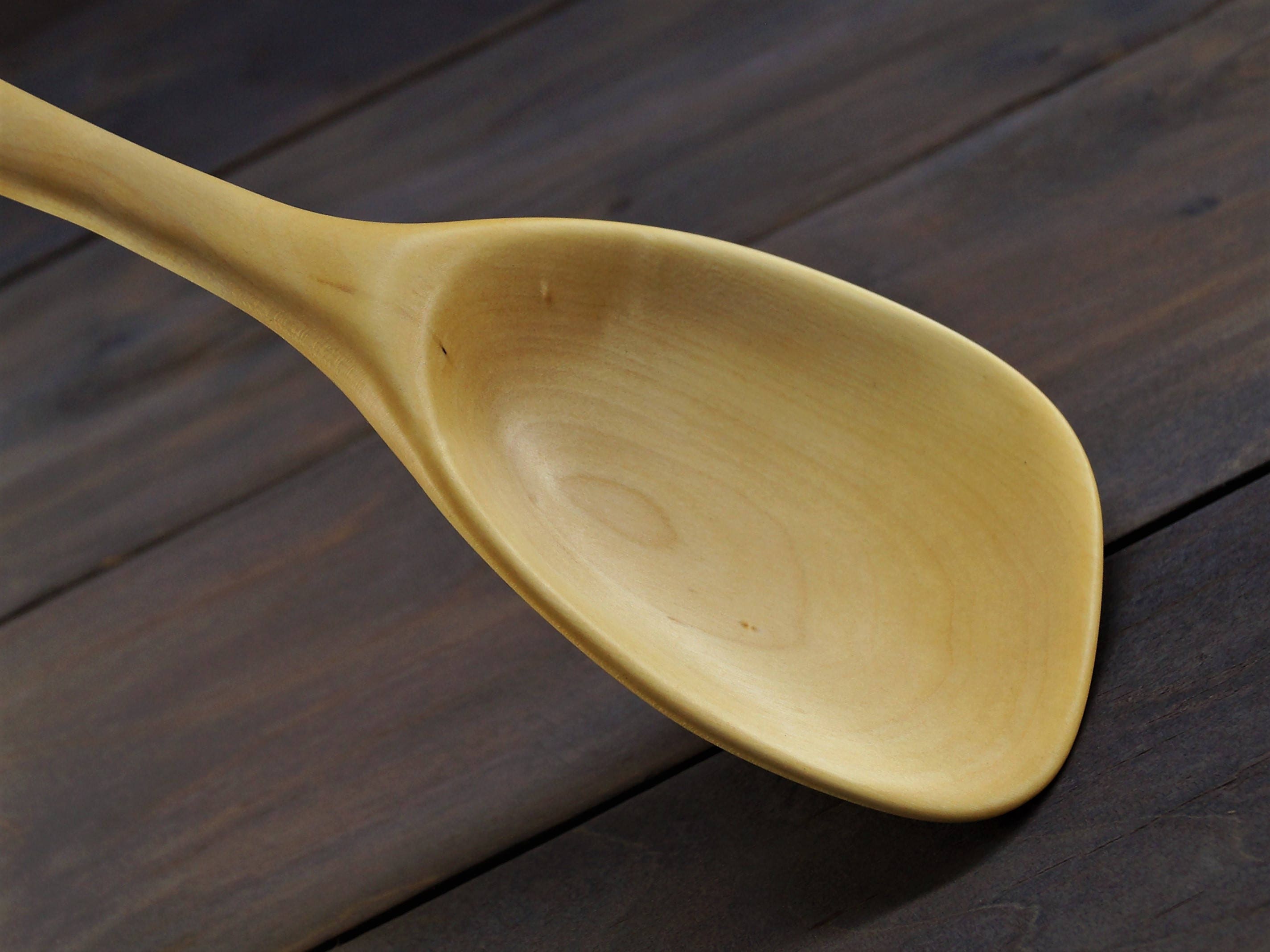 Carved cooking wooden spoon from maple CT 0033 MP wooden