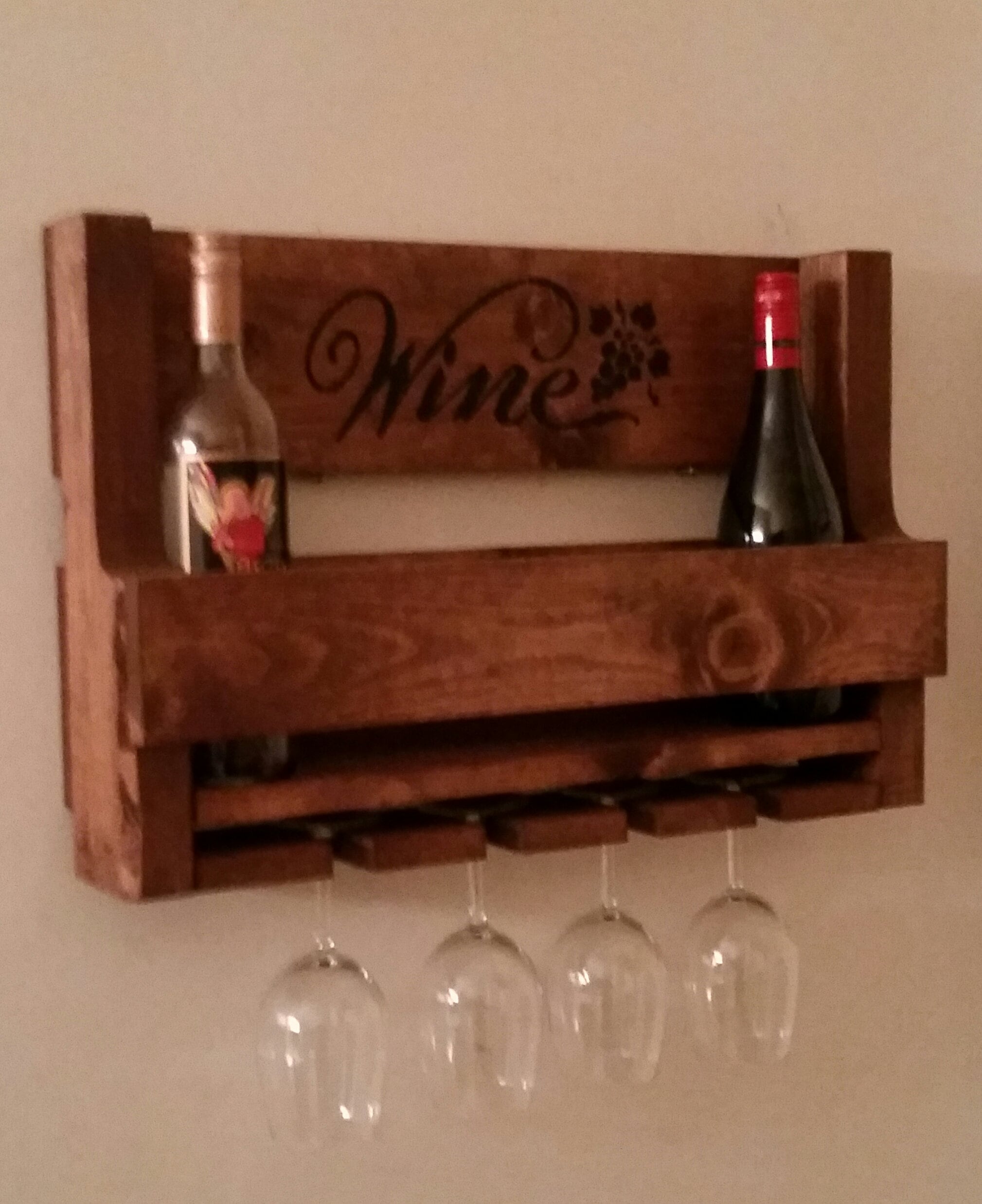 Rustic Pallet Wine Rack Wine Rack Liquor Cabinet Wooden