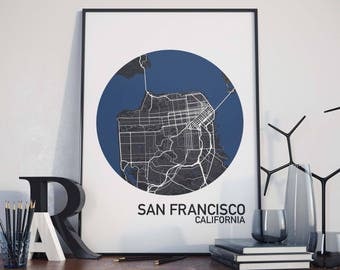 San Francisco, California City Map Print