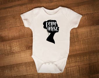 Feminist Baby One Piece Body Suit | Baby Girl | Baby Boy | Snap Body Suit | Baby Shower Gift | Baby Gift | Custom Creeper | Snapsuit