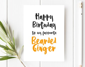 Ginger birthday card | Etsy