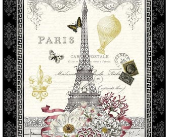 SALE** Salon Fleur - Panel - Studio e - Paris in Spring!! Eiffel Tower