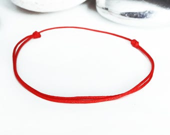 RED KABBALAH bracelet ReD Buddhist bracelet Thin slip knots red cord bracelet KABBALAH bracelet Red traditional cord Timeless hope jewelry