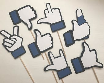 7-pack Facebook Likes Photo Booth Props | Facebook Photo Props
