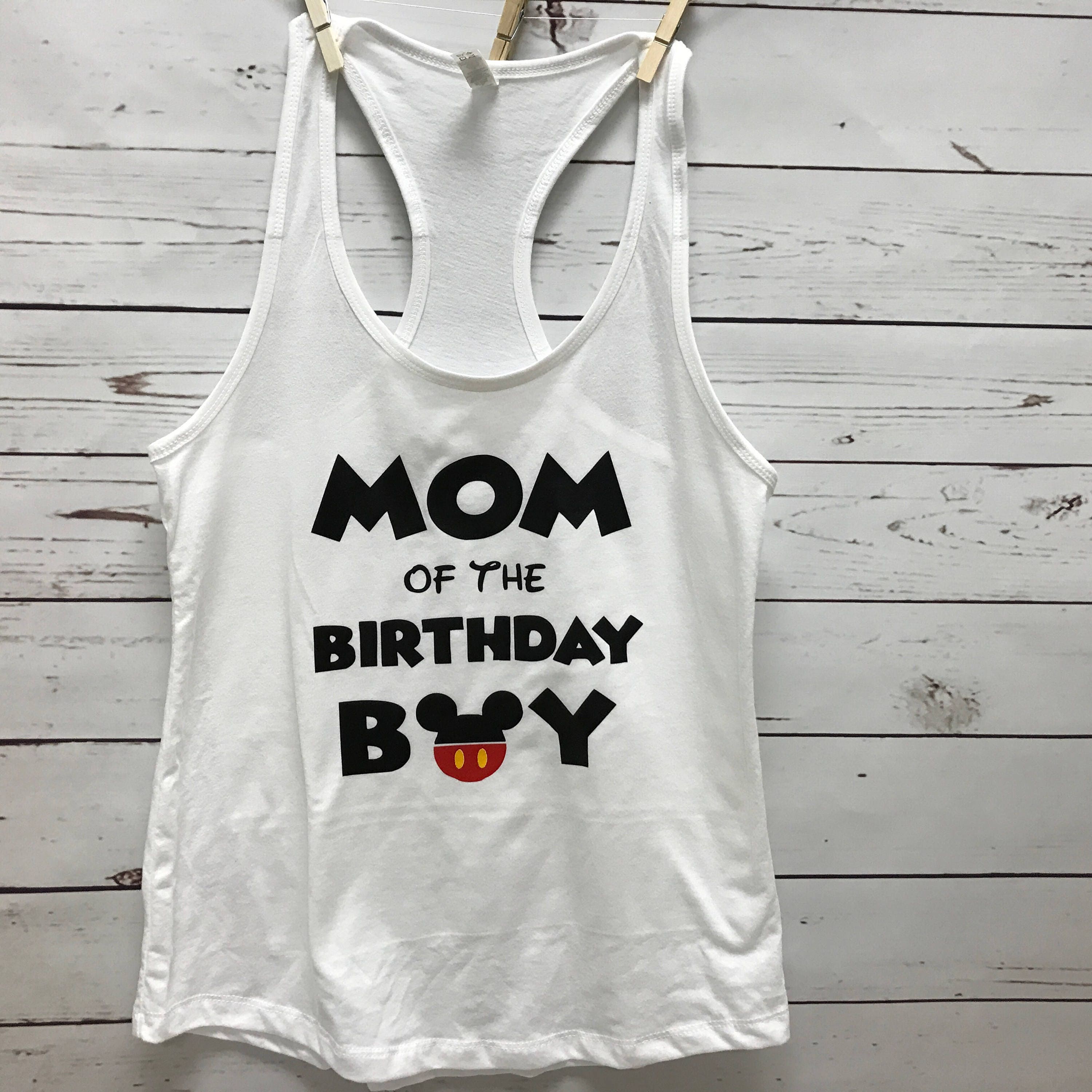 Mom of the birthday boy Mom tank top women's clothing